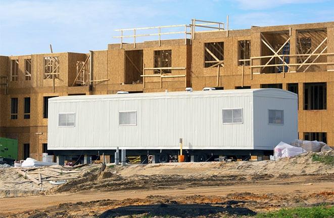 temporary office rentals at a construction site in Lincoln